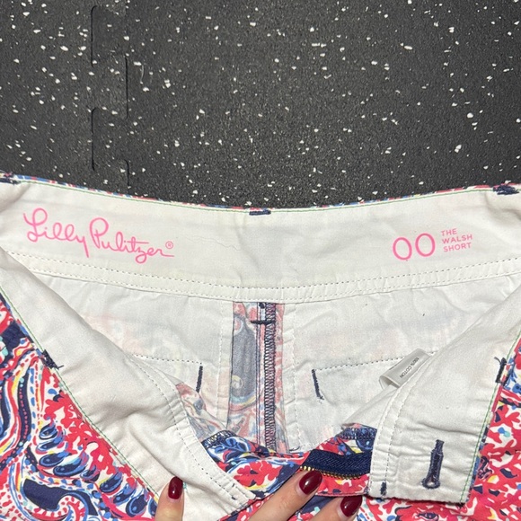 Lilly Pulitzer Pink and Blue Paisley Shorts - Picture 2 of 3